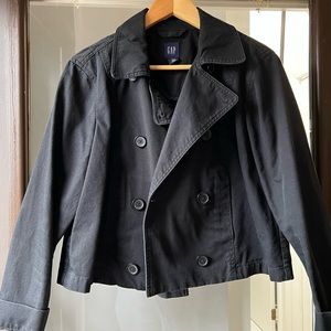 Gap Black Bomber Buttoned Jacket